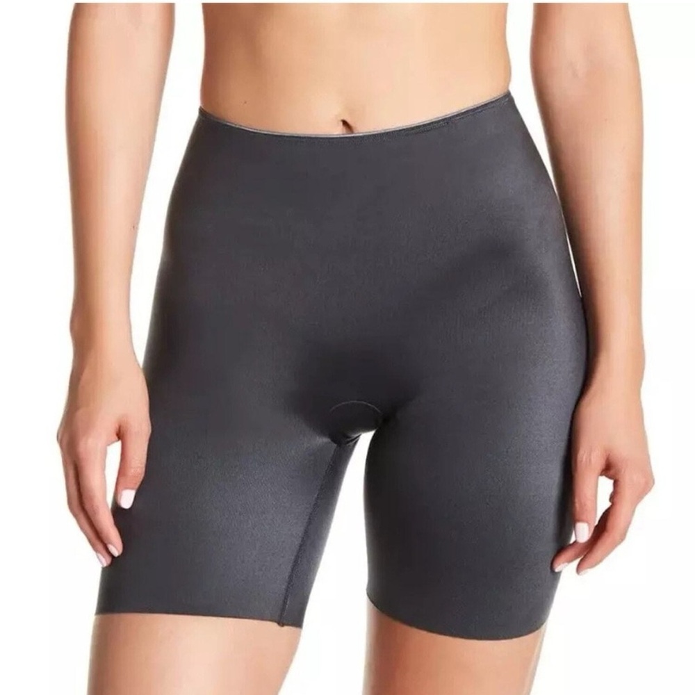 Spanx Slimplicity Mid-Thigh Shapewear Slimming Lightweight Shorts Steel Gray XL